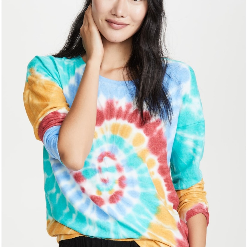 PJ Salvage Peace & Love Tie Dye Sweatshirt, Size M and large